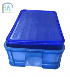 Thùng nhựa đặc cao 200 mm có nắp